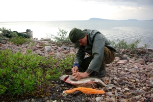 Andreas fileting fish